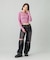 LOW RISE DISTRESSED DENIM PANTS