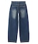 LOW RISE DISTRESSED DENIM PANTS