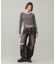 LOW RISE DISTRESSED DENIM PANTS