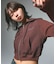 SWEAT AND KNIT ZIP UP HOODIE