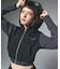 SWEAT AND KNIT ZIP UP HOODIE