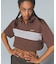STRIPED CROPPED ANORAK TOP