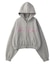 PENCIL SCRIPT LOGO EMBROIDERED ZIP UP SWEAT HOODIE