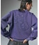 LOGO PATCH PIGMENT DYED CREWNECK SWEAT TOP