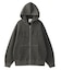 LOGO PATCH PIGMENT DYED ZIP UP SWEAT HOODIE