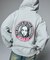 CIRCLE LOGO AND FACE ZIP UP SWEAT HOODIE