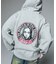 CIRCLE LOGO AND FACE ZIP UP SWEAT HOODIE