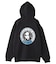 CIRCLE LOGO AND FACE ZIP UP SWEAT HOODIE