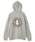 CIRCLE LOGO AND FACE ZIP UP SWEAT HOODIE
