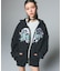 TRIBAL HEART ZIP UP SWEAT HOODIE