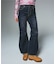 FLOCKED DENIM FLARE PANTS