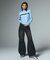FLOCKED DENIM FLARE PANTS
