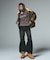 FLOCKED DENIM FLARE PANTS