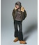 FLOCKED DENIM FLARE PANTS