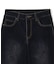 FLOCKED DENIM FLARE PANTS