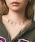 LOGO AND RHINESTONE NECKLACE