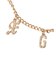 LOGO AND RHINESTONE NECKLACE