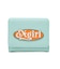 OVAL LOGO CLASP FAUX LEATHER MINI WALLET
