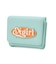 OVAL LOGO CLASP FAUX LEATHER MINI WALLET
