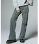 FADED MULTI POCKET FLARE PANTS