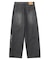 RHINESTONE LOGO LOOSE DENIM PANTS