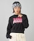 FAUX FUR LOGO COMPACT SWEAT TOP