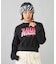 FAUX FUR LOGO COMPACT SWEAT TOP