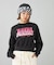 FAUX FUR LOGO COMPACT SWEAT TOP