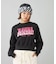 FAUX FUR LOGO COMPACT SWEAT TOP