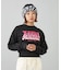 FAUX FUR LOGO COMPACT SWEAT TOP