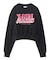 FAUX FUR LOGO COMPACT SWEAT TOP