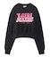 FAUX FUR LOGO COMPACT SWEAT TOP