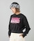 FAUX FUR LOGO COMPACT SWEAT TOP