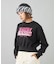 FAUX FUR LOGO COMPACT SWEAT TOP