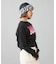 FAUX FUR LOGO COMPACT SWEAT TOP