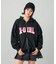 FAUX FUR LOGO ZIP UP SWEAT HOODIE