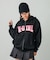 FAUX FUR LOGO ZIP UP SWEAT HOODIE