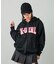 FAUX FUR LOGO ZIP UP SWEAT HOODIE