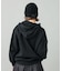 FAUX FUR LOGO ZIP UP SWEAT HOODIE