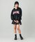 FAUX FUR LOGO ZIP UP SWEAT HOODIE