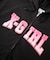 FAUX FUR LOGO ZIP UP SWEAT HOODIE