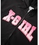 FAUX FUR LOGO ZIP UP SWEAT HOODIE
