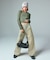 CURSIVE LOGO DENIM CARGO PANTS