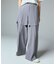 CURVED CUT PANELED PANTS