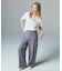 CURVED CUT PANELED PANTS