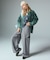 CURVED CUT PANELED PANTS
