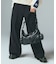 CURVED CUT PANELED PANTS