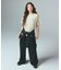 CURVED CUT PANELED PANTS