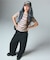 CURVED CUT PANELED PANTS
