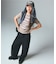 CURVED CUT PANELED PANTS